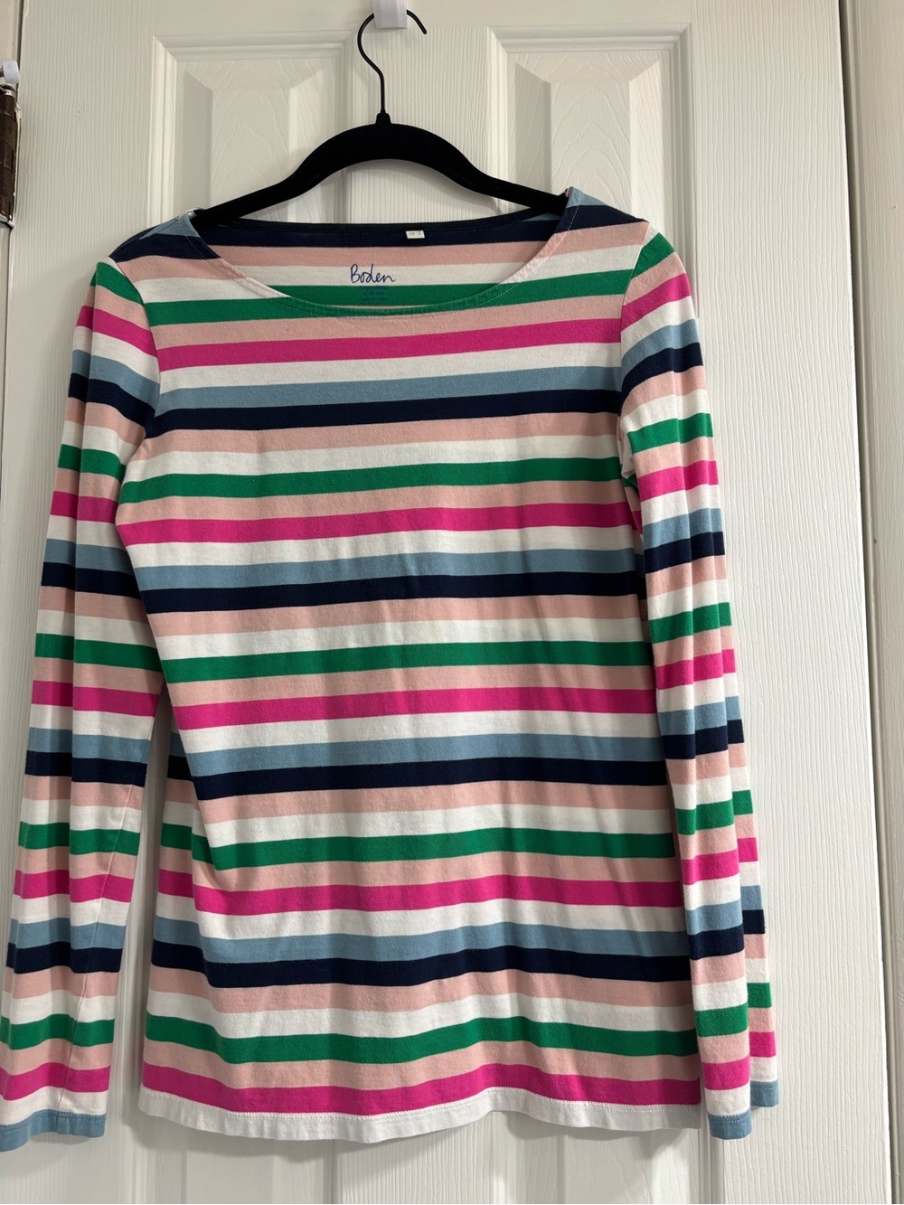 Boden Women's Striped Long-Sleeve Boatneck Top - Multicolor - Size 4